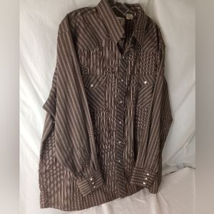 Corral West Ranch Wear Cowboy Western Shirt, Pearl Snap Long Sleeve,Men Sz 2XL